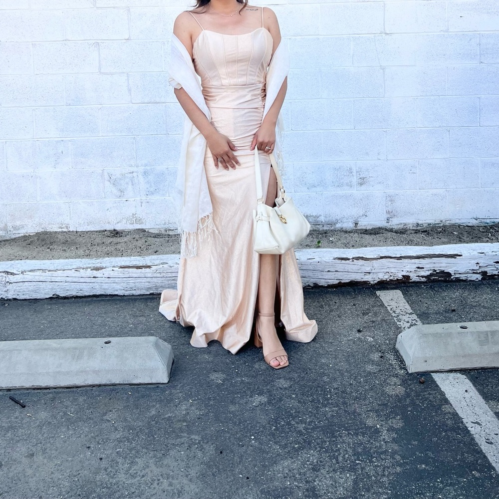 Champagne sparkly gown